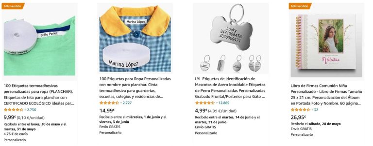 personalizacion amazon custom texto